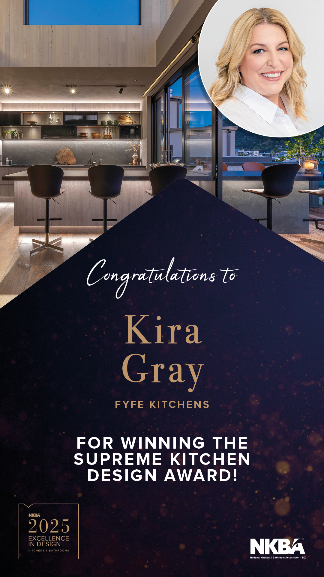 Kira Gray - winner NKBA supreme kitchen design award 2025